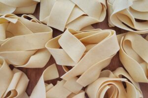 Pappardelle is a Long, Ribbon pasta shape