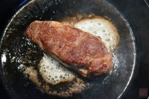 Searing Steak.