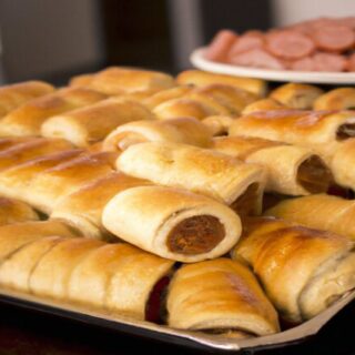 Sausage rolls ready to serve