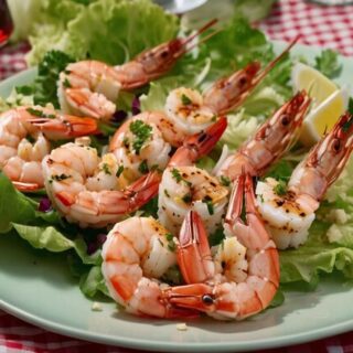 Grilled Prawns with Garlic Butter