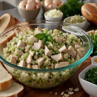 Herb stuffing with ingredients