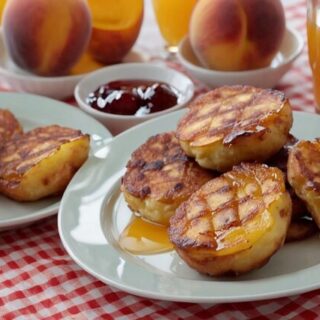 Grilled Peach and Ricotta Fritters
