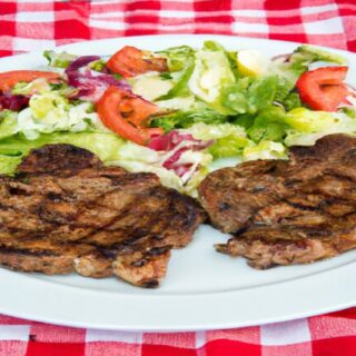Classic barbecued beef steaks