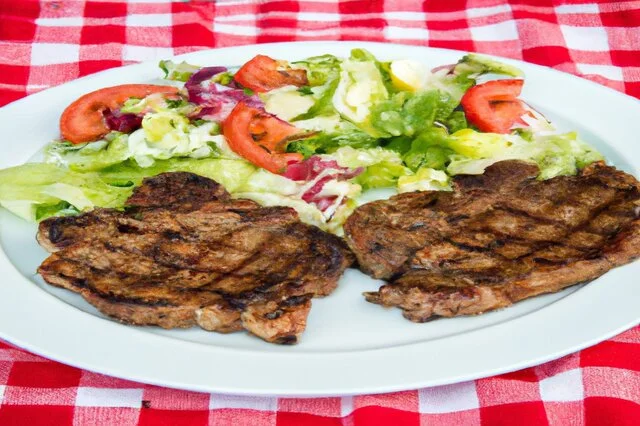 Classic barbecued beef steaks