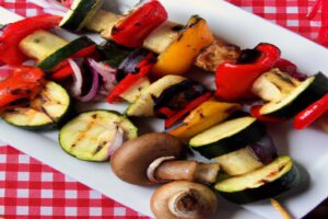 Plated Vegetable Skewers