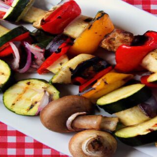 Plated Vegetable Skewers