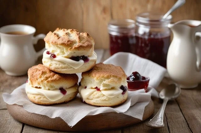 Plated Lemonade Scones without Cream