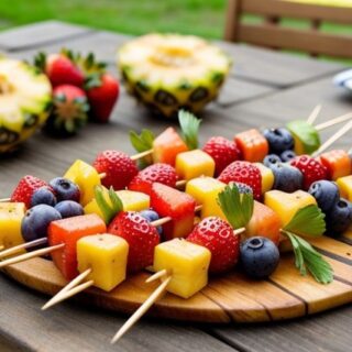 Fruit skewer tray