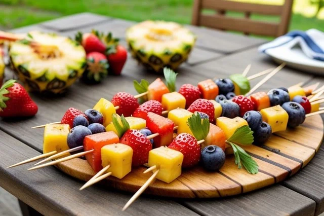 Fruit skewer tray