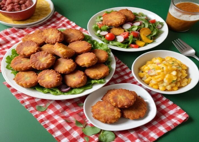 Plated jalapeno fritters